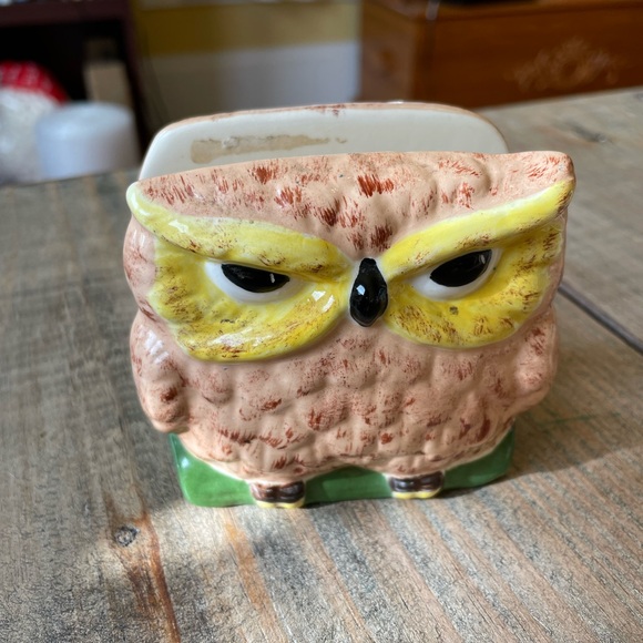 Vintage 70s Owl Letter Napkin Holder - Picture 1 of 4